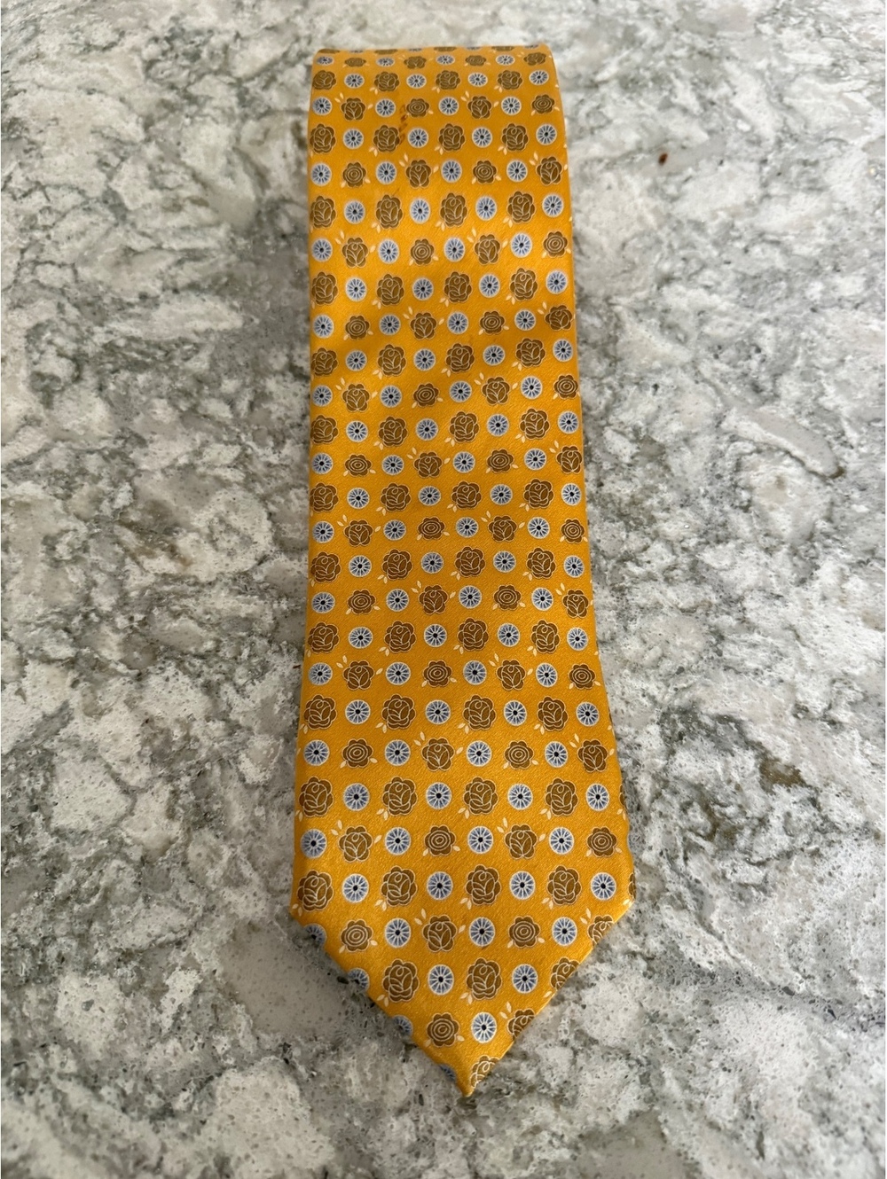 Ermenegildo Zegna yellow tie 100% silk